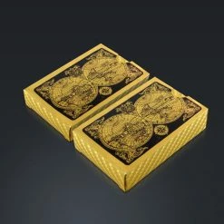 RARE-T 24K Gold Plated Playing Cards With World Antique Map Design Ready To Ship! 48 Hour Shipping!