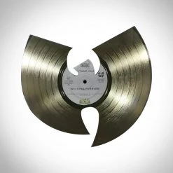 G.R.O. Limited Edition Frames Wu-Tang Logo With Us Flag Limited Edition Studio Licensed Laser Cut Gold Lp Custom Frame