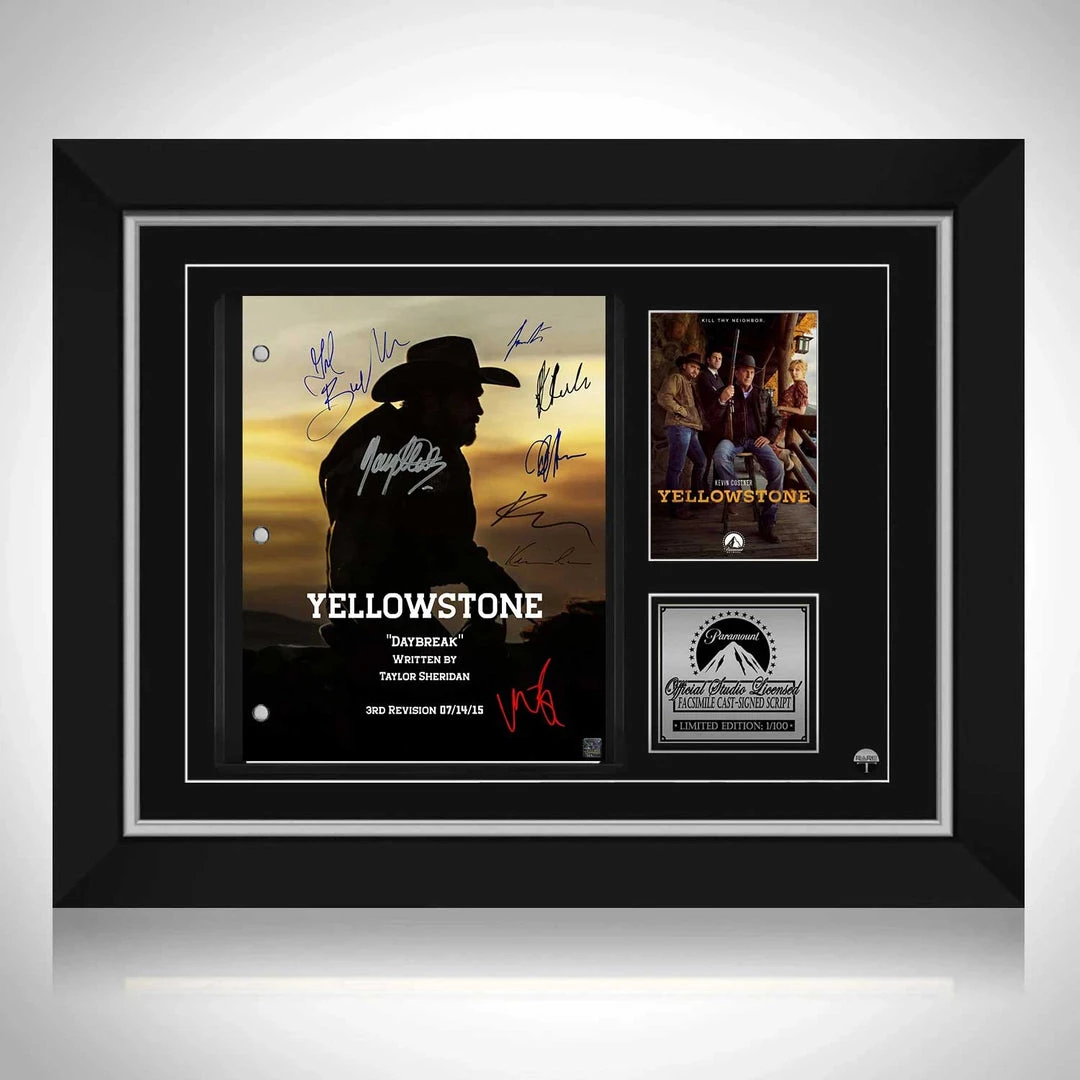 RARE-T Yellowstone Script Limited Signature Edition Studio Licensed Custom Frame Limited Edition Frames 14 RARE-T Yellowstone Script Limited Signature Edition Studio Licensed Custom Frame Limited Edition Frames