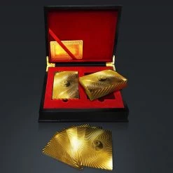 RARE-T 24K Gold Plated Playing Cards- Yin Yang Pattern Gold Plated Playing Cards Ready To Ship! 48 Hour Shipping!
