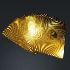 RARE-T 24K Gold Plated Playing Cards- Yin Yang Pattern Gold Plated Playing Cards Ready To Ship! 48 Hour Shipping!
