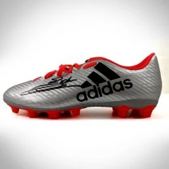APW Zinedine Zidane- Hand-Signed Silver Adidas Soccer Cleat By Zinedine Zidane Custom Museum Diplay Signed Memorabilia