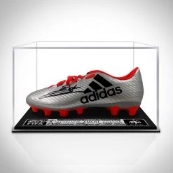 APW Zinedine Zidane- Hand-Signed Silver Adidas Soccer Cleat By Zinedine Zidane Custom Museum Diplay Signed Memorabilia