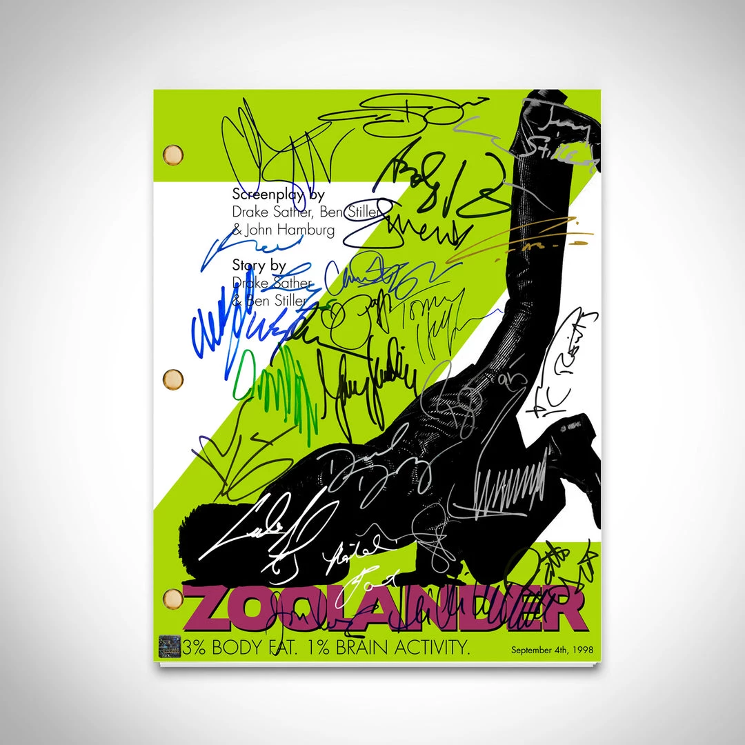 RARE-T Zoolander Script Limited Signature Edition Studio Licensed Custom Frame 4 RARE-T Zoolander Script Limited Signature Edition Studio Licensed Custom Frame