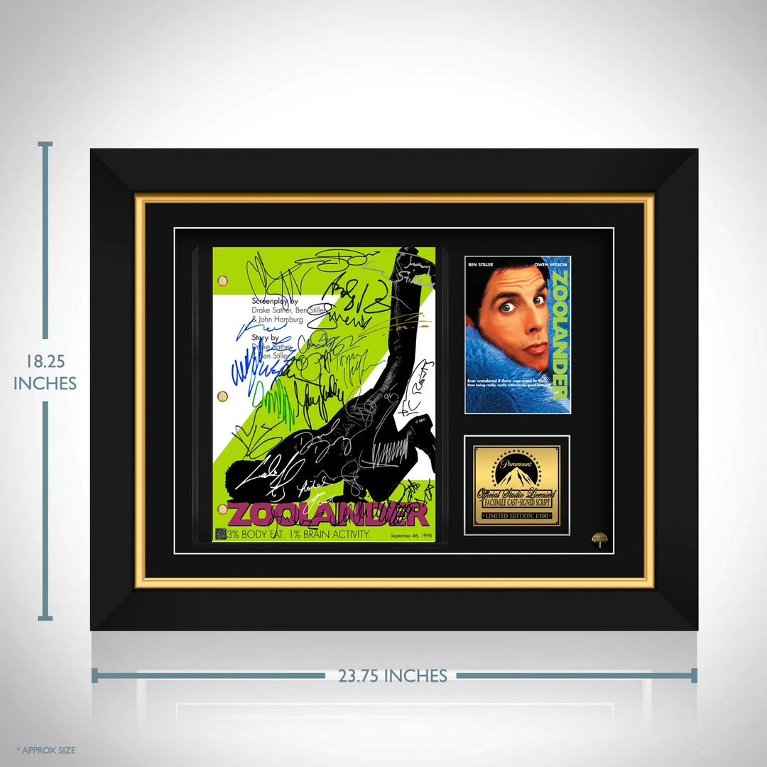 RARE-T Zoolander Script Limited Signature Edition Studio Licensed Custom Frame 3 RARE-T Zoolander Script Limited Signature Edition Studio Licensed Custom Frame