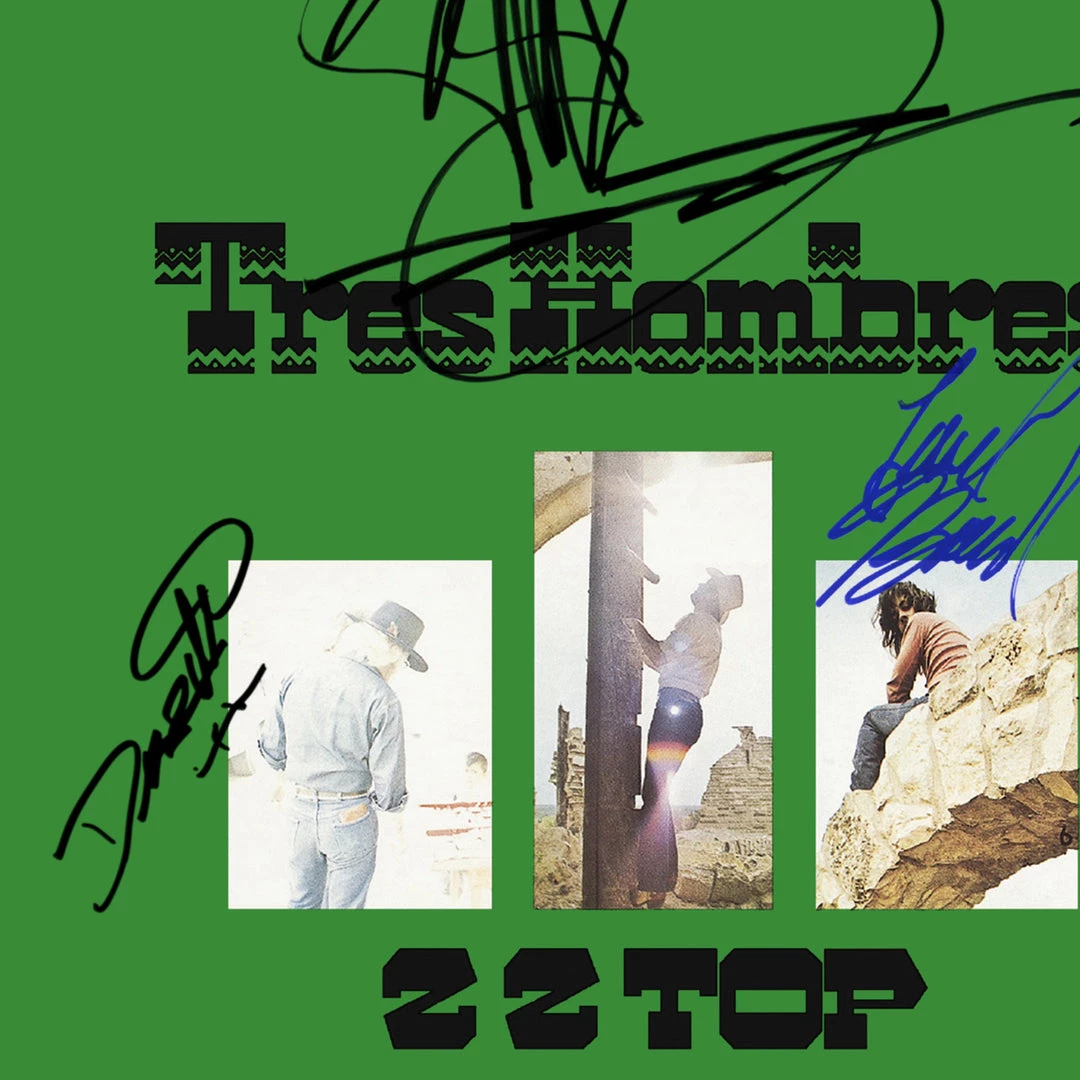 Rare-T ZZ Top - Tres Hombres Limited Signature Edition Studio Licensed Platium LP Custom Frame 5 Rare-T ZZ Top - Tres Hombres Limited Signature Edition Studio Licensed Platium LP Custom Frame