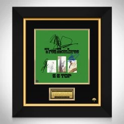 RARE-T ZZ Top - Tres Hombres Limited Signature Edition Studio Licensed LP Cover Custom Frame
