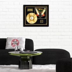 Rare-T ZZ Top Eliminator Gold LP Limited Signature Edition Studio Licensed Custom Frame