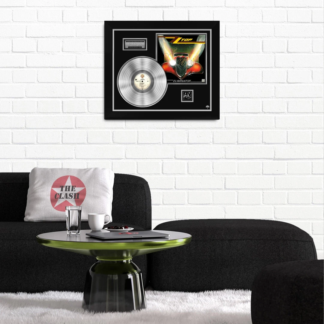 RARE-T Limited Edition Frames ZZ Top Eliminator Platinum LP Limited Signature Edition Studio Licensed Custom Frame 5 RARE-T Limited Edition Frames ZZ Top Eliminator Platinum LP Limited Signature Edition Studio Licensed Custom Frame