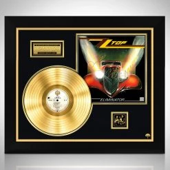 Rare-T ZZ Top Eliminator Gold LP Limited Signature Edition Studio Licensed Custom Frame